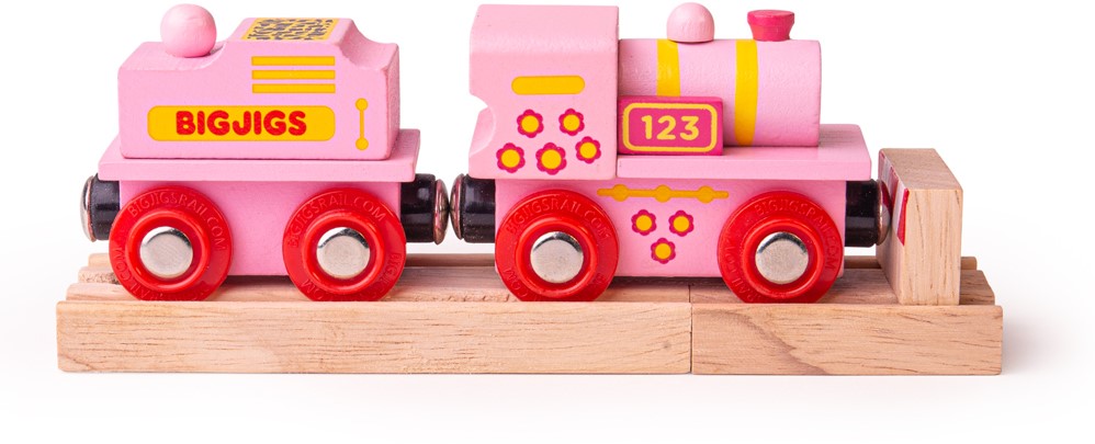Bigjigs pink train set 2025