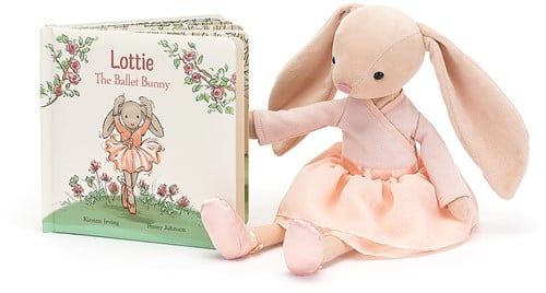 Jellycat Pappbilderbuch Lottie das Balletthäschen - 2x19x19cm