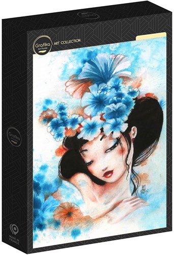 Grafika Puzzle Blue Flowers - 1000 Teile Karton Legespiel-2
