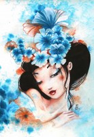 Grafika Puzzle Blue Flowers - 1000 Teile Karton Legespiel