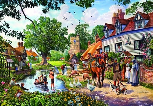 Bluebird Puzzle A Village in Summer - 1000 Teile