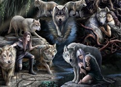 Bluebird Puzzle Anne Stokes - Wolf Collage - 1500 Teile