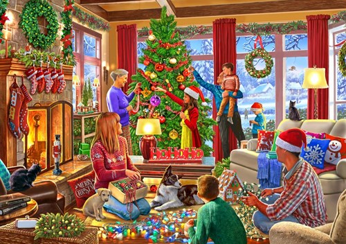 Bluebird Puzzle Weihnachts-Puzzle Christmas Decorating - 2000 Teile