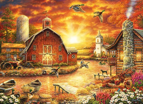 Bluebird Puzzle Puzzle Chuck Pinson Honey Drip Farm 3000 Teile Landschaft