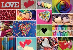 Bluebird Puzzle Puzzle Collage - Love in Color - 1000 Teile