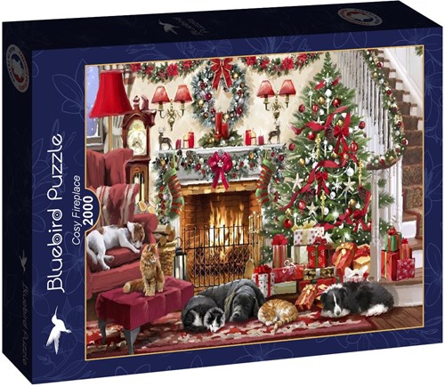 Bluebird Puzzle Puzzle Cosy Fireplace - 2000 Teile Weihnachten-2