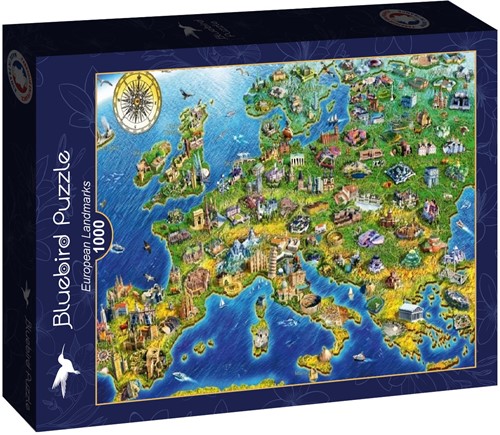 Bluebird Puzzle European Landmarks - 1000 Teile-2