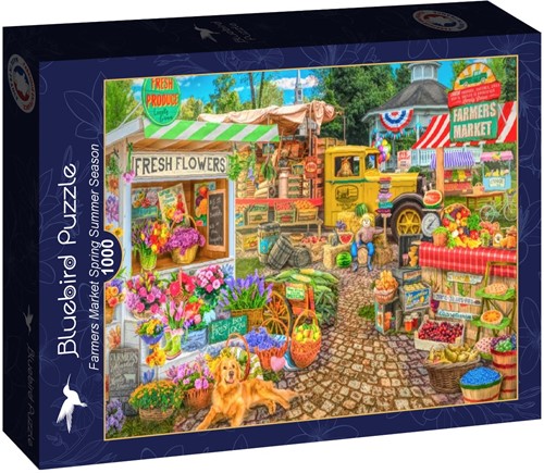 Bluebird Puzzle Farmers Market Spring Summer Season - 1000 Teile-2