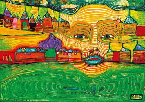 Bluebird Puzzle Hundertwasser - Irinaland over the Balkans, 1969 - 1000 Teile