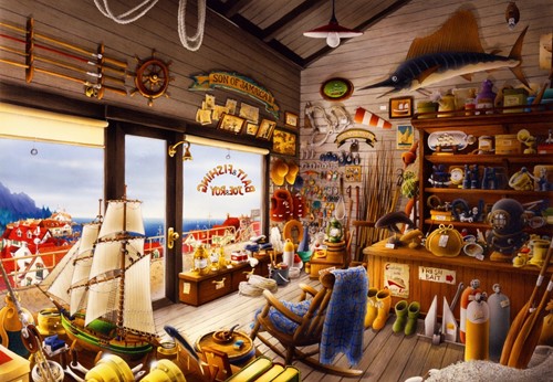 Bluebird Puzzle Joe & Roy Bait & Fishing Shop - 1000 Teile