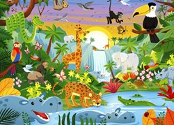 Bluebird Puzzle Jungle Adventure - 204 Teile