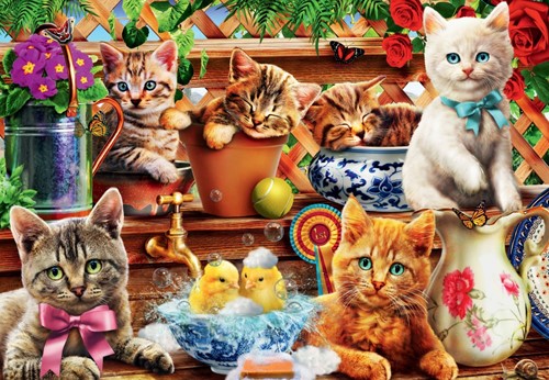 Bluebird Puzzle Kittens in the Potting Shed - 1000 Teile