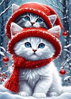 Bluebird Puzzle Puzzle Kitties in the Winter - 300 Teile Katzen Winter