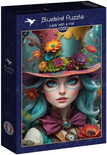 Bluebird Puzzle Puzzle Lady with a Hat - 1000 Teile buntes Motiv-2