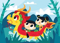Bluebird Puzzle Legepuzzle Le Bateau Dragon - 24 Teile Kinderpuzzle