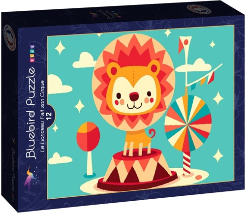 Bluebird Puzzle Kinderpuzzle Le Lionceau Fait son Cirque - 12 Teile-2