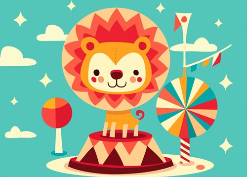 Bluebird Puzzle Kinderpuzzle Le Lionceau Fait son Cirque - 12 Teile