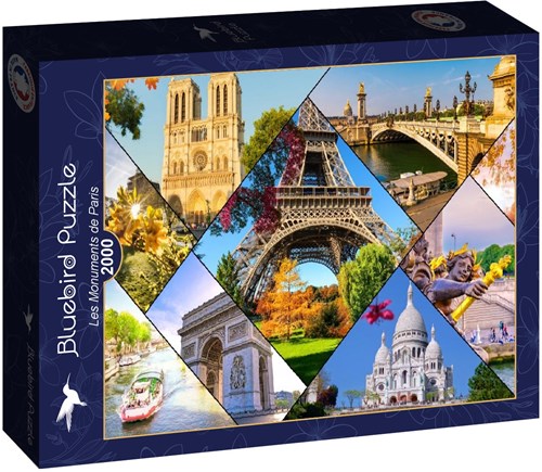 Bluebird Puzzle Legespiel Les Monuments de Paris - 2000 Teile Städte-2