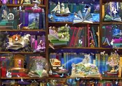 Bluebird Puzzle Puzzle Library Adventures in Reading - 3000 Teile