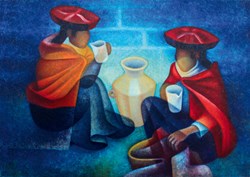 Bluebird Puzzle Kunstpuzzle Louis Toffoli Les Marchandes Peru 1000 Teile