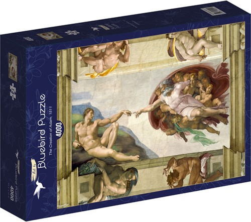 Bluebird Puzzle Michelangelo - Die Erschaffung Adams - 4000 Teile-2