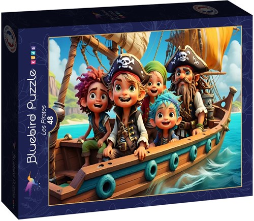 Bluebird Puzzle Piraten Puzzle - 48 Teile - buntes Kinderspiel-2