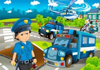 Bluebird Puzzle Police Rescue Team - 48 pieces