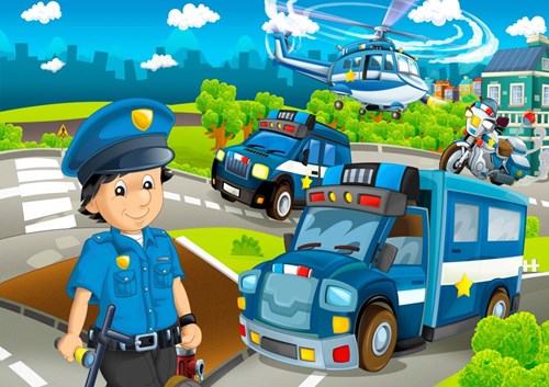 Bluebird Puzzle Police Rescue Team - 48 pieces