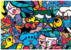 Bluebird Puzzle Romero Britto Britto Garden 1000 Teile Kunstpuzzle