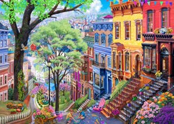 Bluebird Puzzle Legespiel Spring Hill - 500 Teile buntes Spielzeug