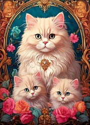 Bluebird Puzzle Katzenpuzzle The Cat Trio - 300 Teile