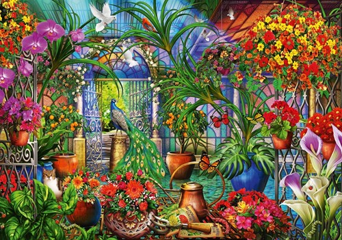 Bluebird Puzzle Tropical Green House - 2000 Teile