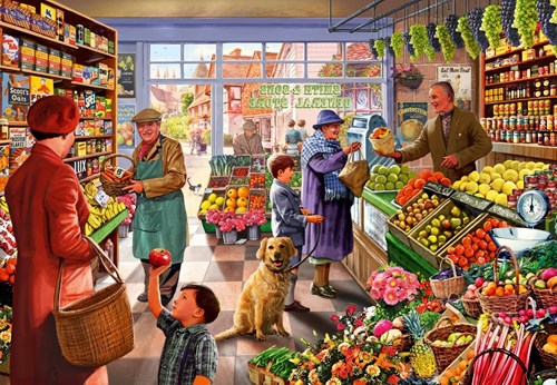 Bluebird Puzzle Puzzle Village Greengrocer - 1000 Teile