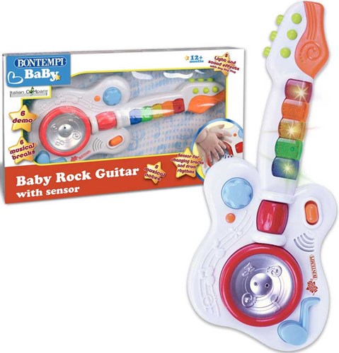 Bontempi elektronische Gitarre Spielzeug weiß für Kinder - Musikspaß