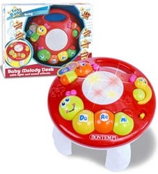 Bontempi Baby Musikschreibtisch interaktives Spielzeug rot 23 cm