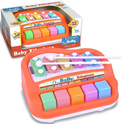 Bontempi Xylopiano Baby Musikinstrument orange Spielzeug