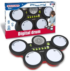 Bontempi digitale Trommel elektronisches Spielzeug mit LED und Musikstilen