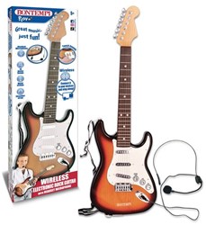 BONTEMPI-DRAADLOZE ELEKTRISCHE GITAAR MET SCHOUDERRIEM EN MICROFOON