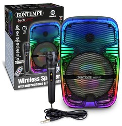 Bontempi kabelloser Lautsprecher mit Mikrofon und Lichteffekten Speaker
