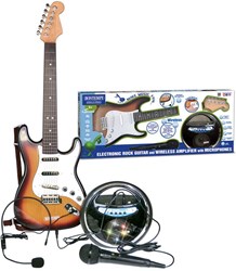 BONTEMPI ELECTRONIC ROCK GUITAR + AMPLIFIER + 2 MICROPHONES