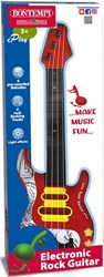 Bontempi elektrische Rockgitarre Spielzeug rot mit Licht und Sound