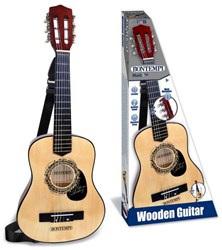 Bontempi Holz Kinder Gitarre 75 cm mit Schultergurt - Musikspielzeug