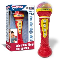 Bontempi Karaoke Mikrofon Spielzeug mit Lichteffekten und Tiergeräuschen