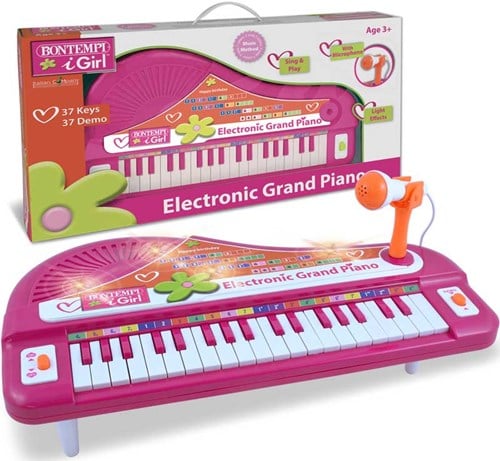 BONTEMPI MAGIC LIGHT ELECTRONIC PIANO WITH MICROPHONE I GIRL