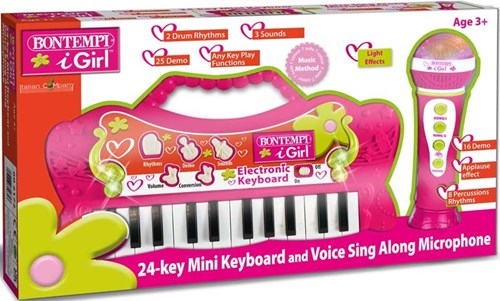 BONTEMPI MINI KEYBOARD AND KARAOKE MICROPHONE SET