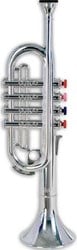 Bontempi Trompete Spielzeuginstrument silber 37cm - Musikspaß für Kinder