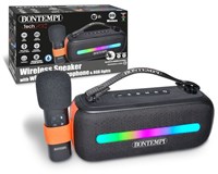 Bontempi kabelloser Lautsprecher Spielzeug mit Mikrofon und RGB Beleuchtung