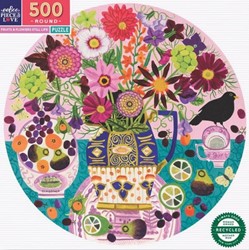 eeBoo Puzzle Fruits & Flowers - 500 Teile - Lernspiel aus Karton