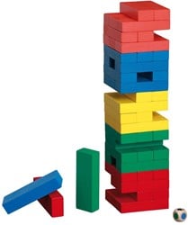 Philos Holzspiel Fallender Turm - bunt - Gesellschaftsspiel