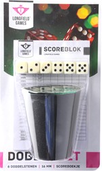 Longfield Games Würfelset – Tasse + D6 16 mm Würfelset (6 Stück)